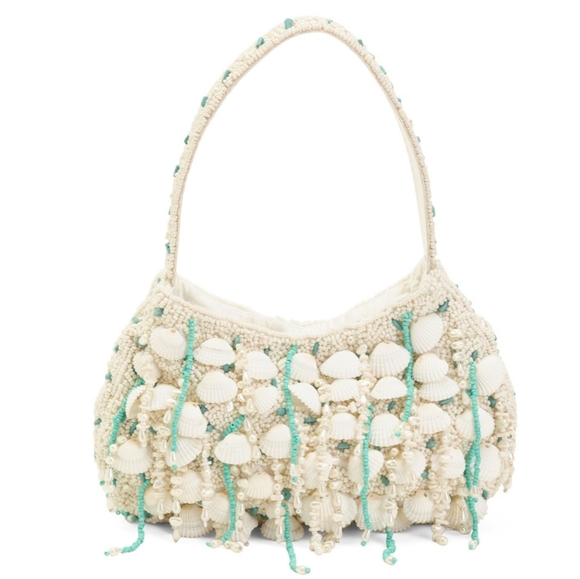 Chic Shell-Embellished Shoulder Handbag - Picture 1 of 3